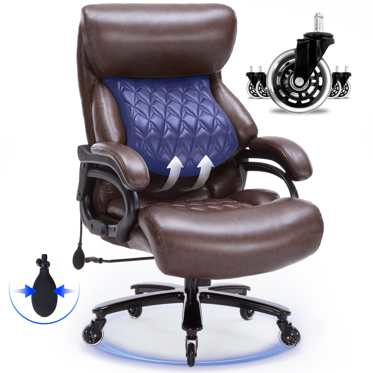 Heavy Duty Big Tall PU Leather Office Chair