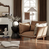 Modern Oversized Chenille Fabric Armchair Lounge Chair - Omega Lifestyles