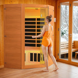 Far Infrared Wood Home Sauna With Bluetooth Speaker - Omega Lifestyles