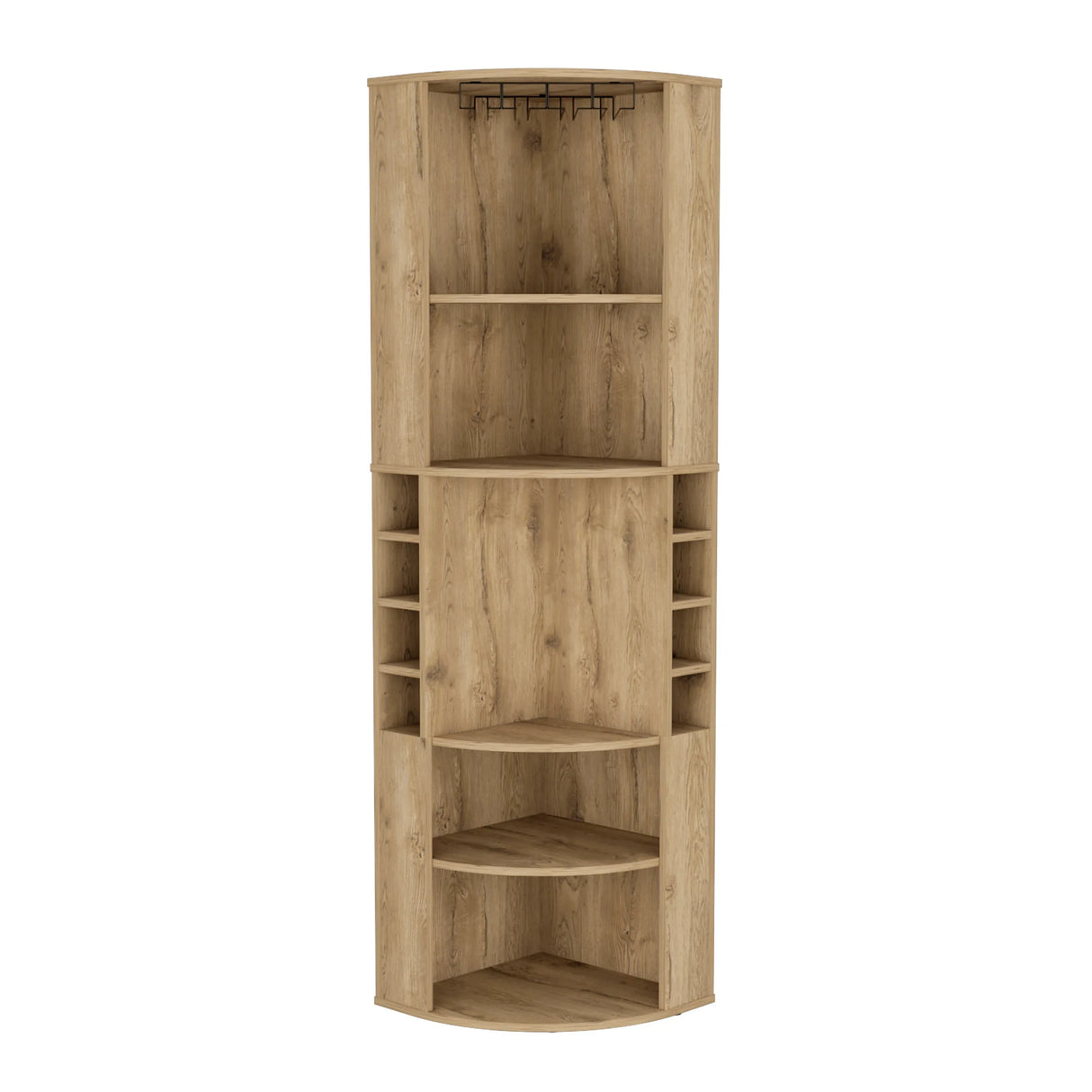 Modern Oban Corner Bar Cabinet With Bottle Storage - Omega Lifestyles