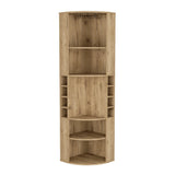 Modern Oban Corner Bar Cabinet With Bottle Storage - Omega Lifestyles