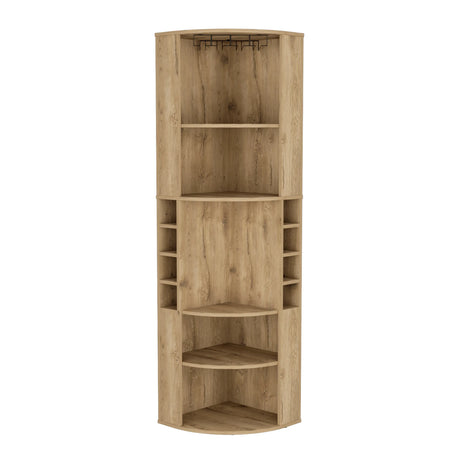Modern Oban Corner Bar Cabinet With Bottle Storage - Omega Lifestyles