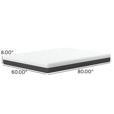 Queen Firm 8-Inch Cooling Memory Foam Mattress With Phase Change Fabric - Omega Lifestyles