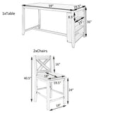 5-Piece Counter Height Rustic Farmhouse Dining Table Set - Omega Lifestyles