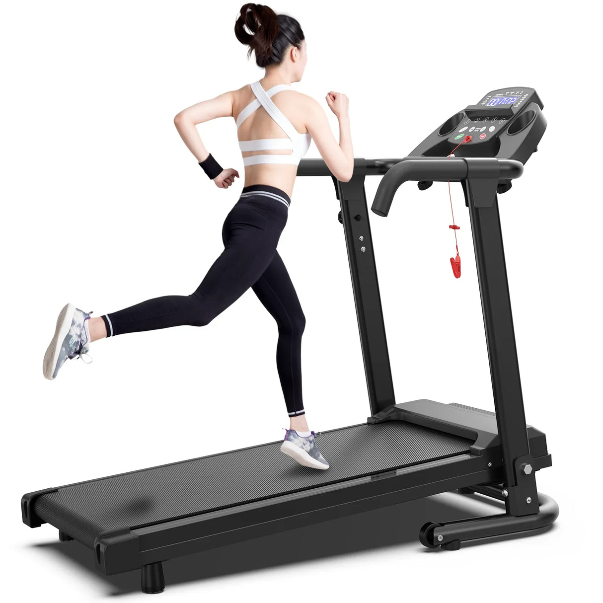 Foldable Portable 2.5HP Treadmill With Handles And App Control - Omega Lifestyles