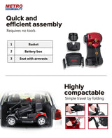 Compact Travel Mobility Scooter With 300W Motor and LED Lights - Omega Lifestyles