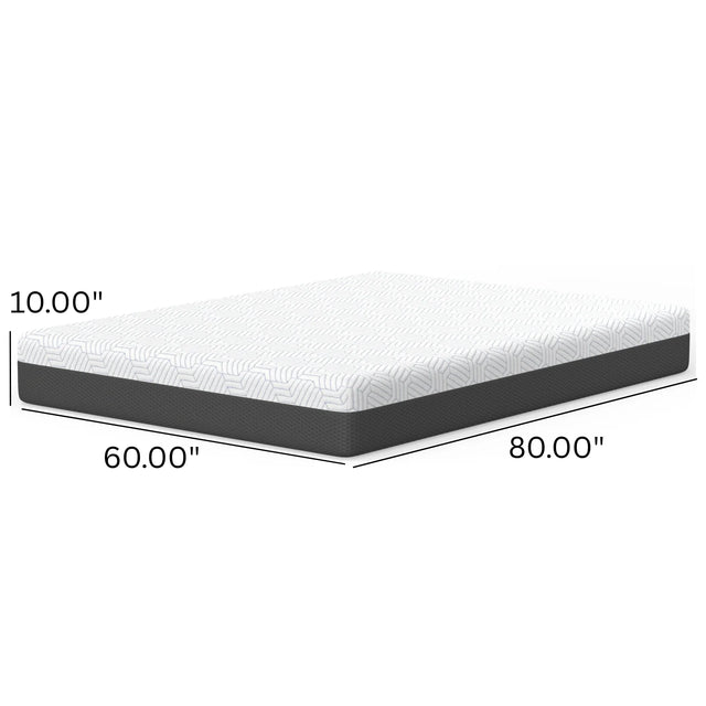 Queen Medium 10-Inch Pur Chill Cooling Memory Foam Mattress - Omega Lifestyles