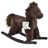 Kids Plush Ride-On Rocking Horse With Sounds and Bear Toy - Omega Lifestyles