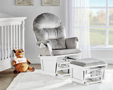 Madison Solid Wood Glider Chair With Ottoman