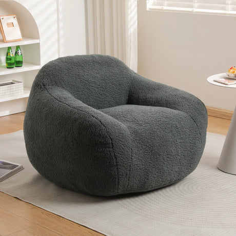 Spacious Memory Foam Teddy Fabric Bean Bag Chair - Omega Lifestyles