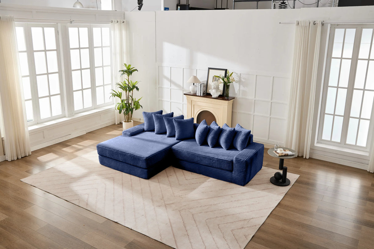 Convertible Corduroy Floor Sofa Bed Sleeper Couch - Omega Lifestyles