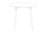 Contemporary 3-Piece White Laminate Dining Table Set - Omega Lifestyles