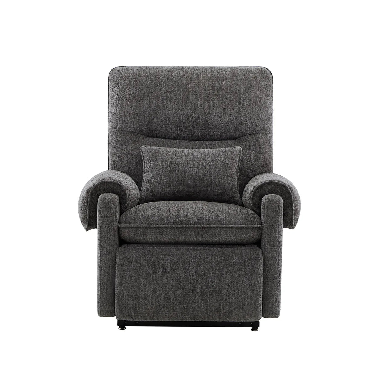 Power Lift Assist Recliner Chair Gray Chenille Upholstered - Omega Lifestyles