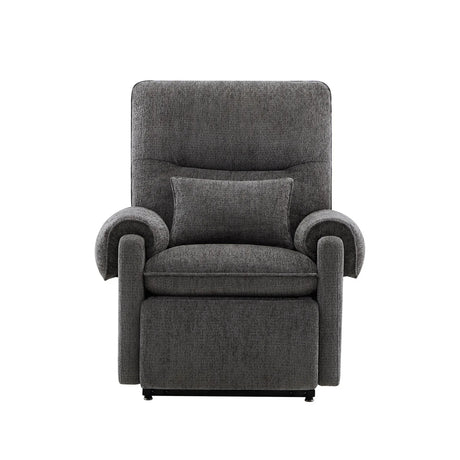Power Lift Assist Recliner Chair Gray Chenille Upholstered - Omega Lifestyles