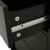 Contemporary Wood Kitchen Cart With Rolling Casters - Omega Lifestyles