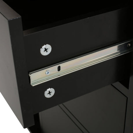 Contemporary Wood Kitchen Cart With Rolling Casters - Omega Lifestyles