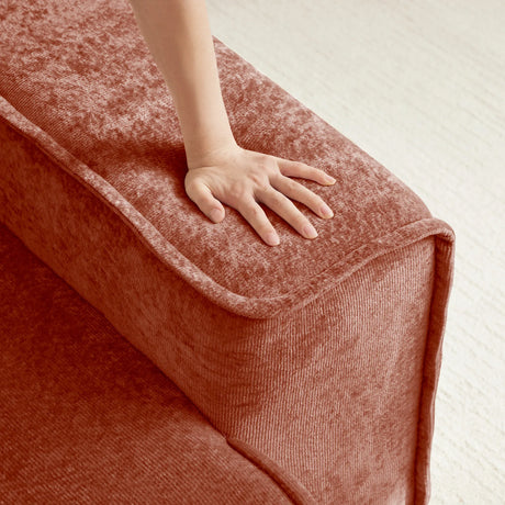 Modular 4-Seat Velvet Boneless Cloud Sectional Sofa - Omega Lifestyles