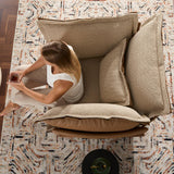 Modern Oversized Chenille Fabric Armchair Lounge Chair - Omega Lifestyles