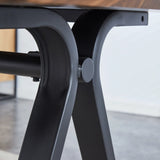 Transferred Walnut Leg Suede Backrest Dining Chair And Table Set - Omega Lifestyles