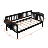 Twin Solid Wood Espresso Multifunctional Daybed Frame - Omega Lifestyles