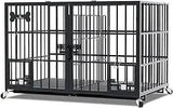 Heavy Duty Metal Indoor Dog Crate With Divider Wheels - Omega Lifestyles