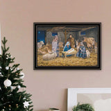 Nativity Framed Wood Paper Wall Art Decor - Omega Lifestyles