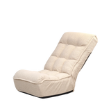 Adjustable White Japanese-Style Reclining Folding Floor Chair - Omega Lifestyles