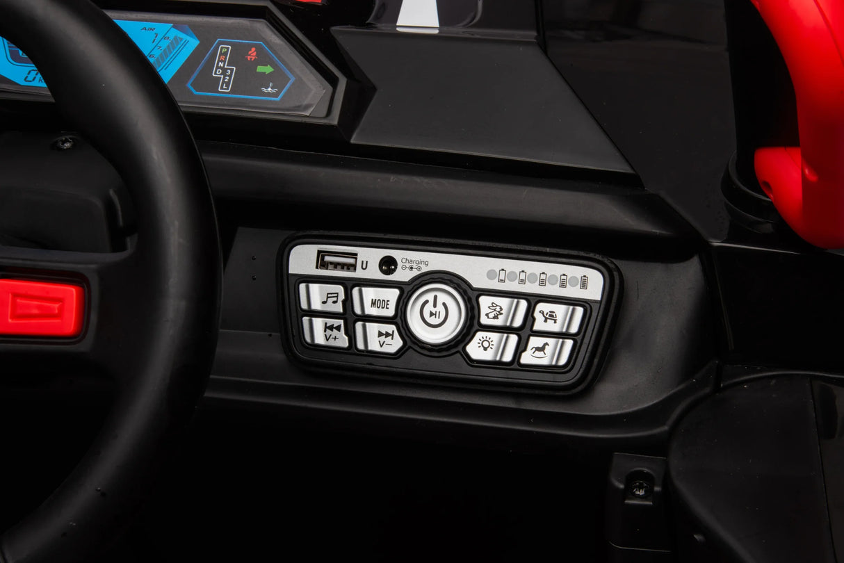 Electric Four-Wheel Drive Kids Ride-On Car With Leather Seat - Omega Lifestyles