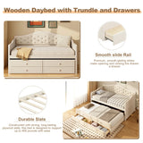 Twin Daybed With Pull-Out Trundle And Storage Drawers - Omega Lifestyles