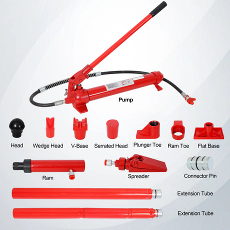 10-Ton Hydraulic Porta Power Kit With Carrying Case - Omega Lifestyles
