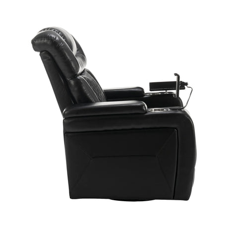 Power Reclining PU Leather Home Theater Recliner Chair - Omega Lifestyles