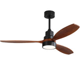 52-Inch Outdoor Wood Ceiling Fan With Remote Control