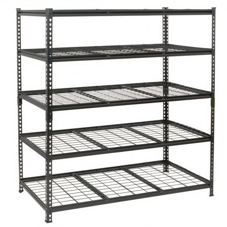 Heavy-Duty Adjustable Steel 5-Tier Storage Shelving Unit - Omega Lifestyles