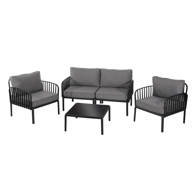 5-Piece Modern Outdoor Patio Sectional Furniture Set - Omega Lifestyles