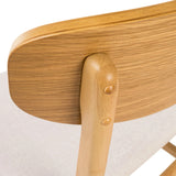 Set Of 2 Dining Chairs Fabric Cushioned Seat Rubberwood Legs - Omega Lifestyles