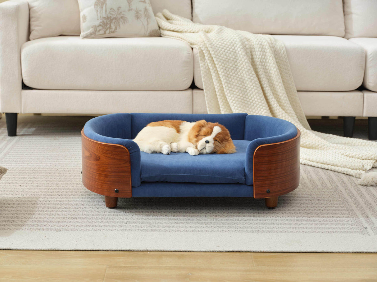 Solid Wood Elevated Orthopedic Dog Bed With Foam Cushion - Sleep Galleria