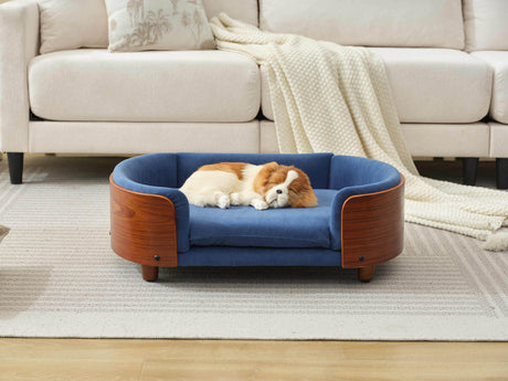 Solid Wood Elevated Orthopedic Dog Bed With Foam Cushion - Sleep Galleria