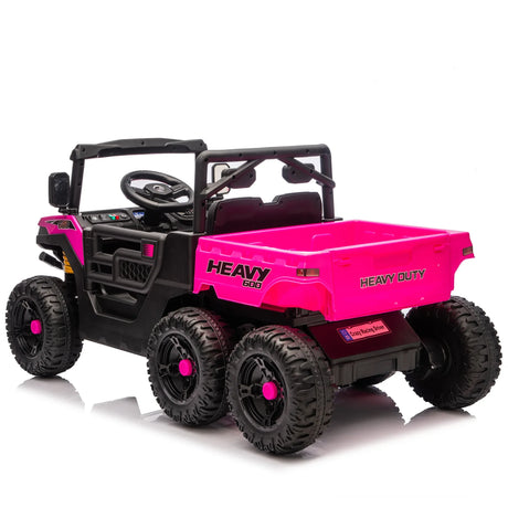 Kids Electric Ride On Six-Wheel Remote Control Dump Truck - Omega Lifestyles