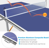 6-Foot Foldable Portable Blue Indoor Outdoor Ping Pong Table - Omega Lifestyles