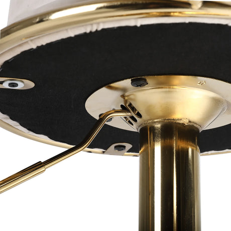 Set Of 2 Off-White Velvet 360-Degree Rotation Bar Chairs - Omega Lifestyles