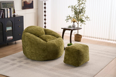 Extra Soft Memory Foam Bean Bag Chair With Chenille Cover - Omega Lifestyles