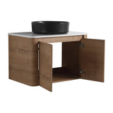 30-Inch Wall-Mounted Bathroom Vanity With Ceramic Sink - Omega Lifestyles