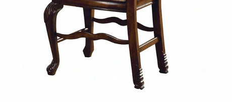 Set of 2 Espresso Fabric Armless Counter Height Chairs - Omega Lifestyles