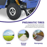 Heavy Duty Blue Metal Mobility Scooter With Suspension - Omega Lifestyles