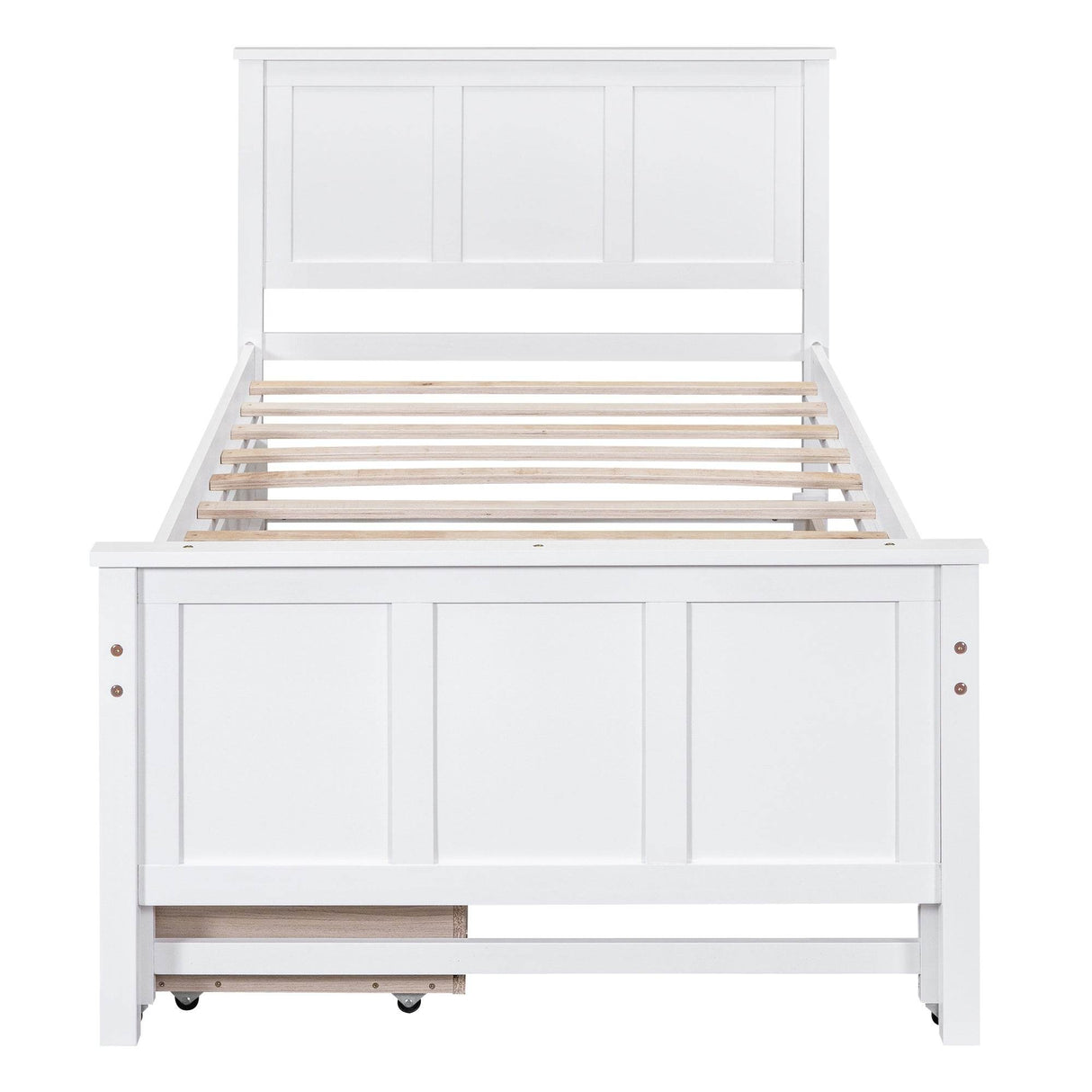 Twin Platform Bed With Trundle And Storage Drawers - Omega Lifestyles