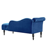 Velvet Tufted Chaise Lounge With Pillow - Omega Lifestyles