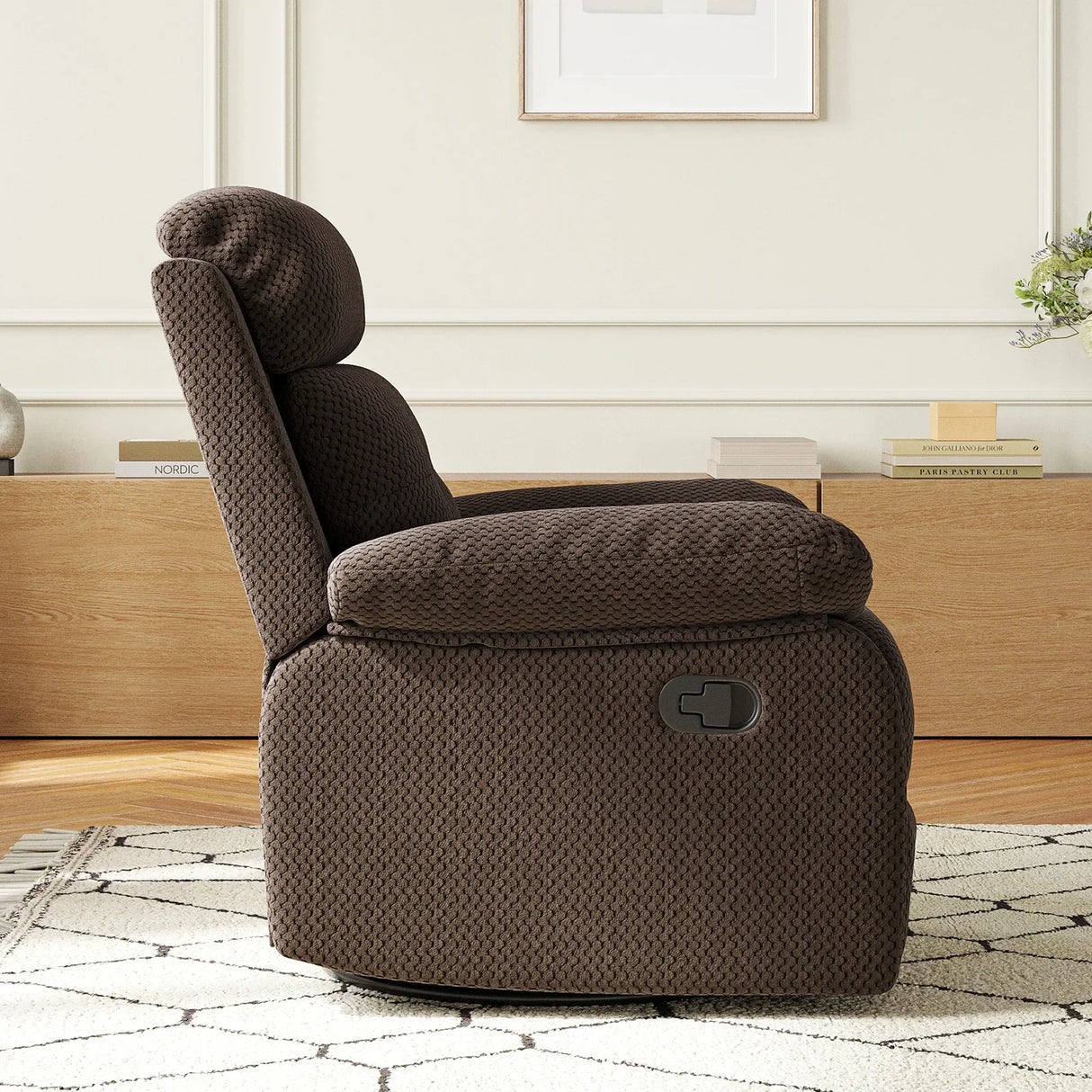 Small Swivel Rocker Recliner Chair For Small Spaces - Omega Lifestyles