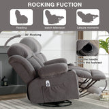 Soft Velvet Manual Swinging Massage Recliner Chair - Omega Lifestyles