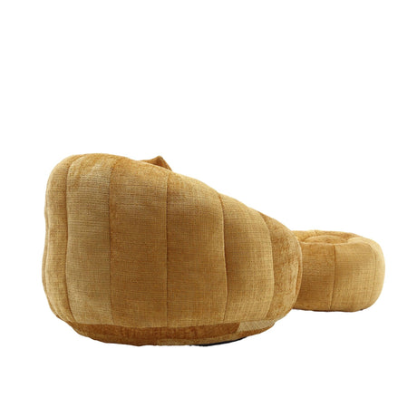 Chenille Memory Foam Pumpkin Shape Lounge Chair With Ottoman - Omega Lifestyles