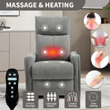 Heat Massage Recliner Chair With Swivel Rocker And Lumbar Heat - Omega Lifestyles